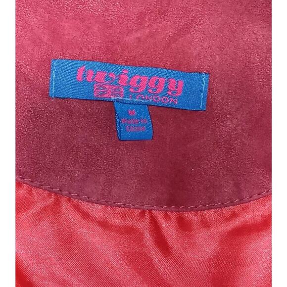 Twiggy London Suede Leather Jacket Women's Rust Moto Coat Zip Up MEDIUM - Picture 4 of 16